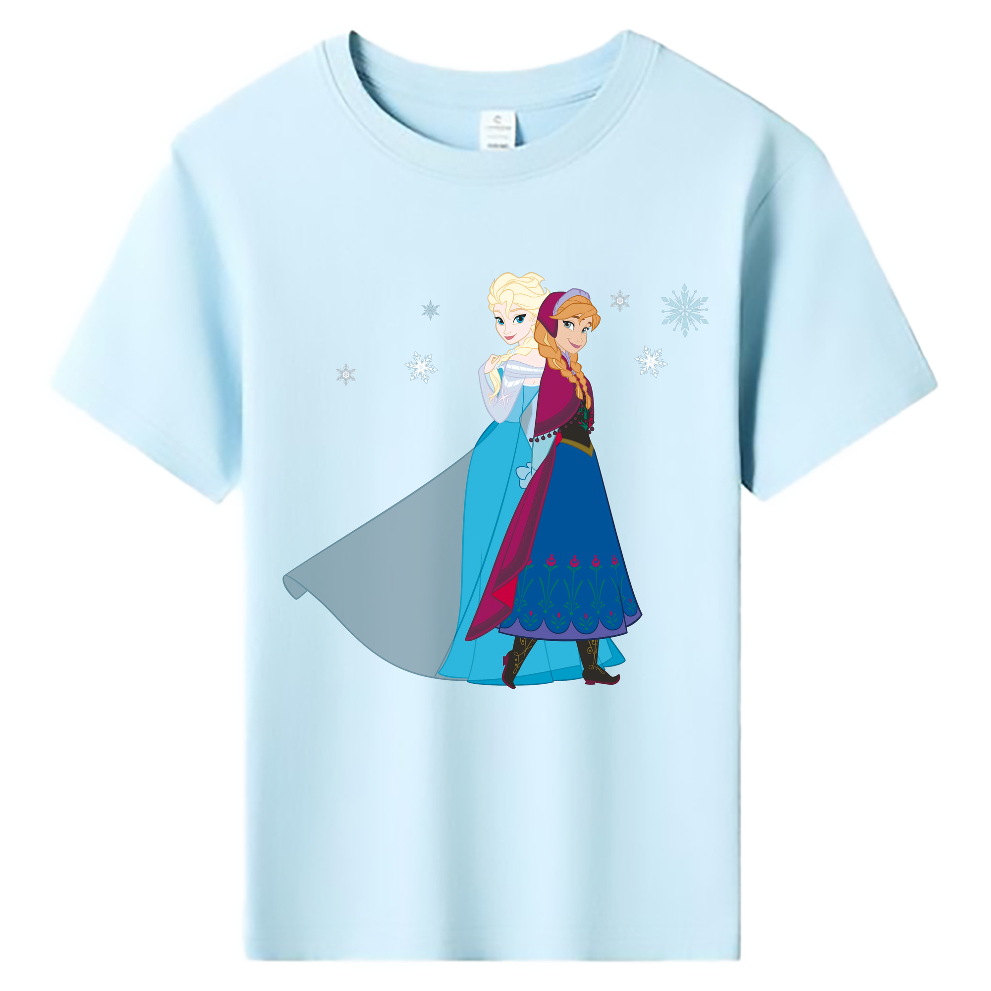 （画像用） アナと雪の女王 アンナ エルサ Frozen Anna Elsa 綿100％キッズTシャツ（フロントプリント）